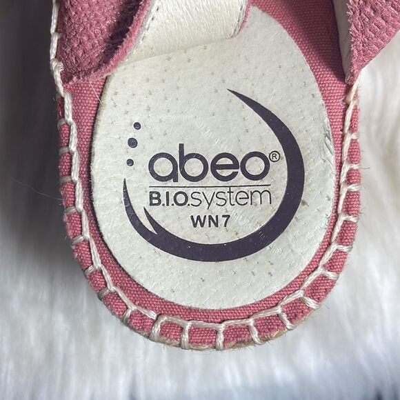 Abeo Delano Terracotta Metallic Nubuck Wedge Espadrille Sandal Sz 7 Narrow Width - Picture 5 of 6